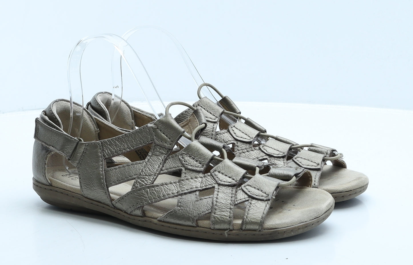Earth Womens Brown Rubber Gladiator Sandal UK 7