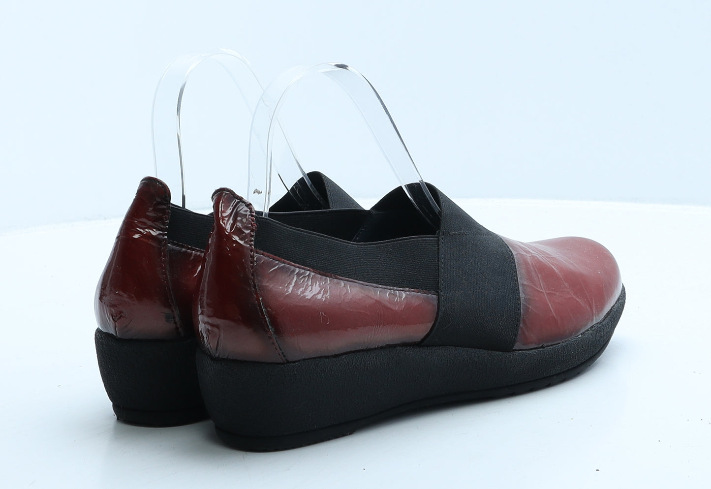 Jose Saenz Womens Red Leather Loafer Casual UK 6 39