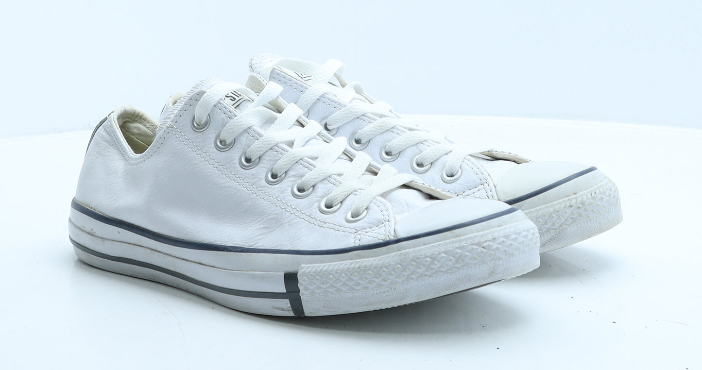 Converse Mens White Leather Trainer UK 10