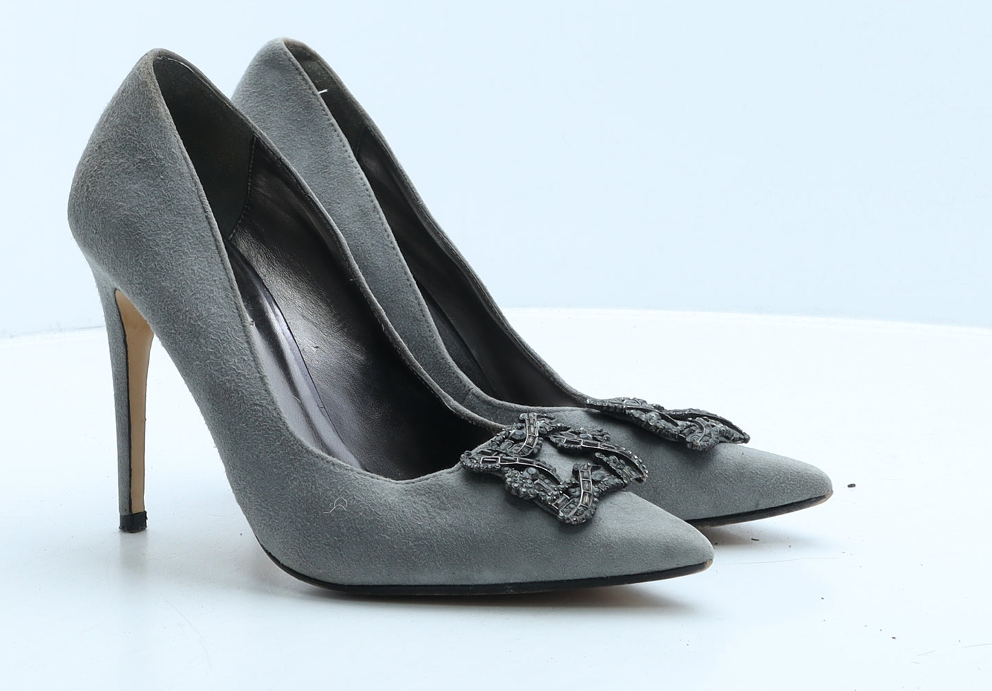 Dune Womens Grey Suede Court Heel UK 7 40