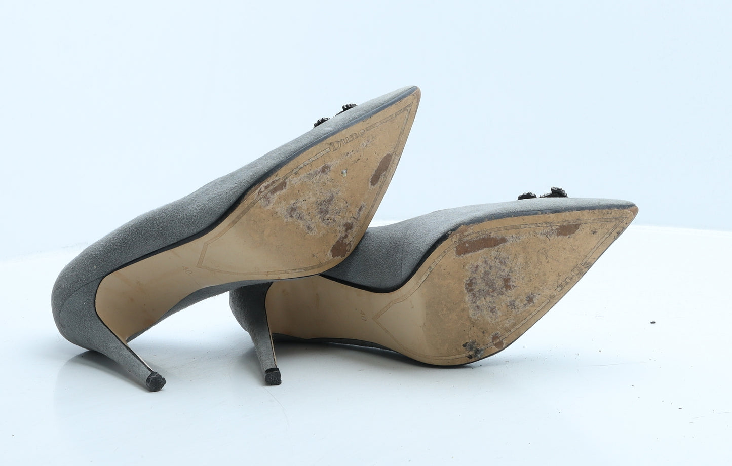 Dune Womens Grey Suede Court Heel UK 7 40