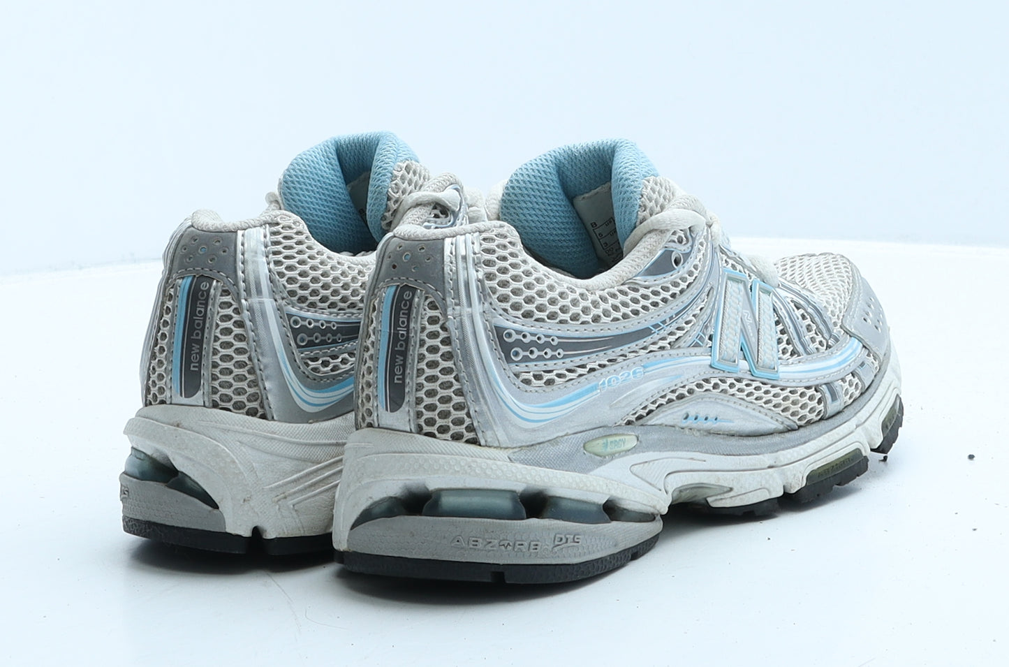 New Balance Womens Grey Geometric Fabric Trainer UK 3 35