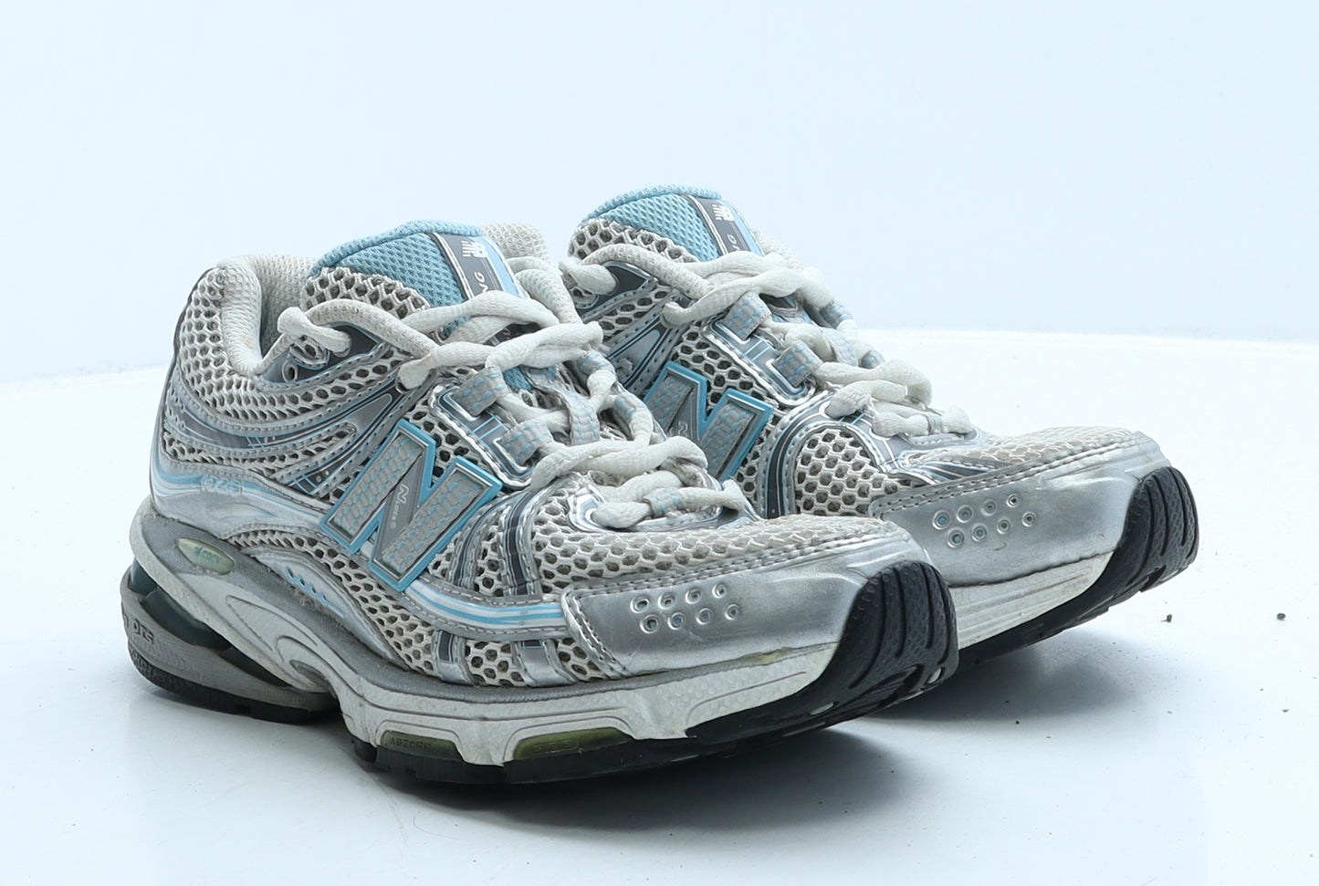 New Balance Womens Grey Geometric Fabric Trainer UK 3 35