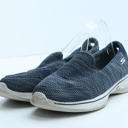 Skechers Womens Blue Fabric Trainer Casual UK 4