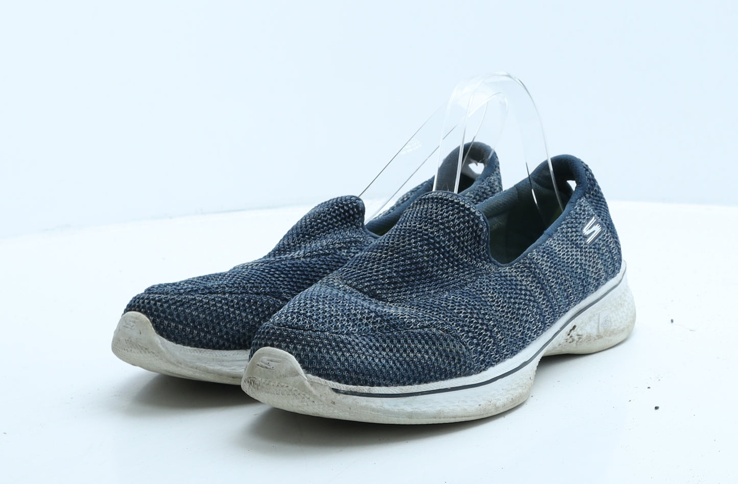 Skechers Womens Blue Fabric Trainer Casual UK 4