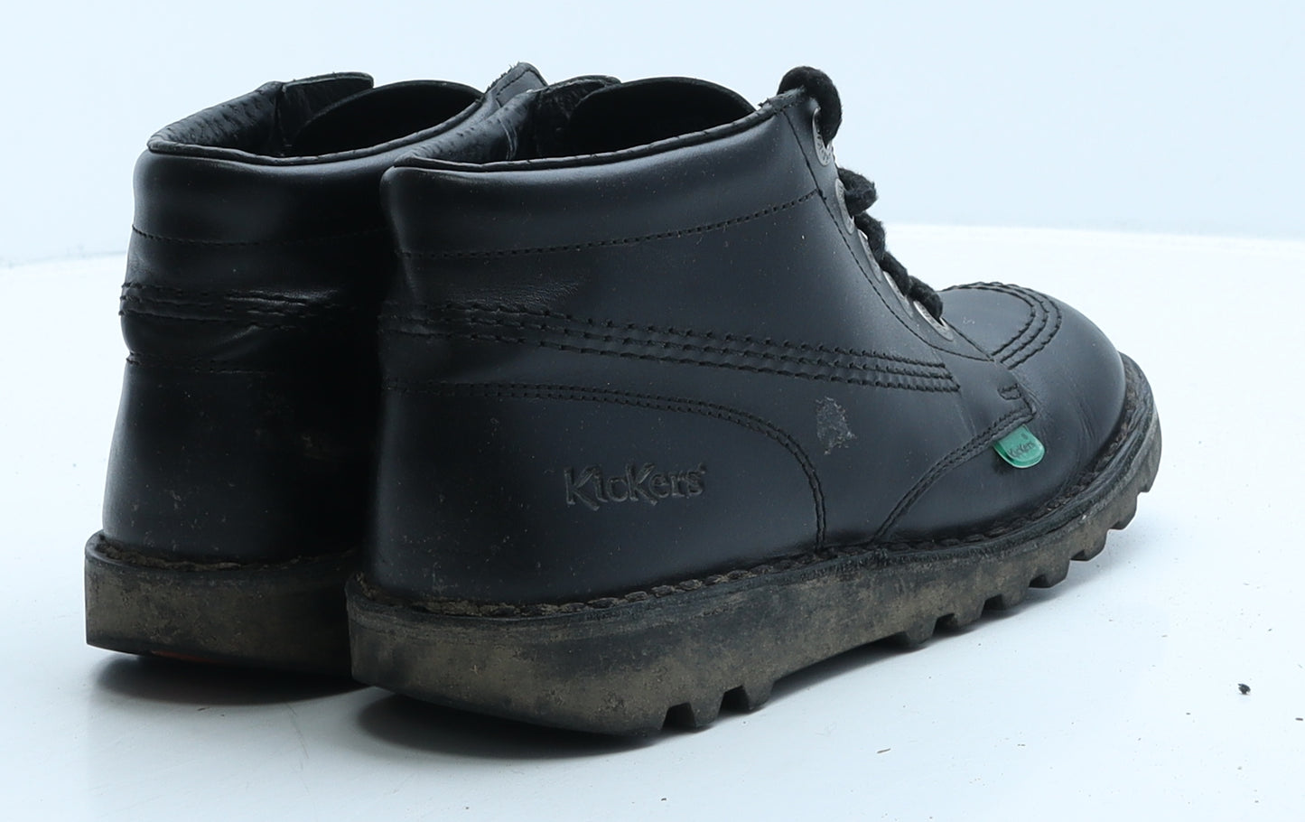 Kickers Womens Black Leather Boat Shoe Boot UK 3 36