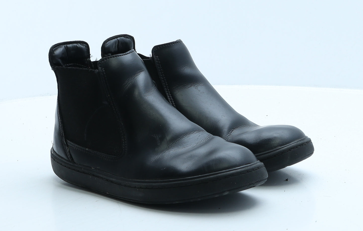 Clarks Girls Black Leather Bootie Boot UK 1.5 33.5