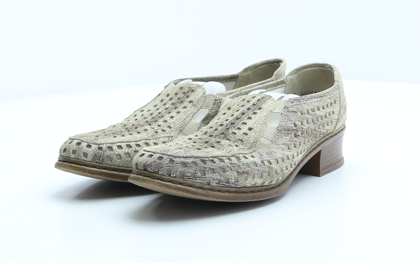 Rieker Womens Beige Leather Loafer Casual UK 7