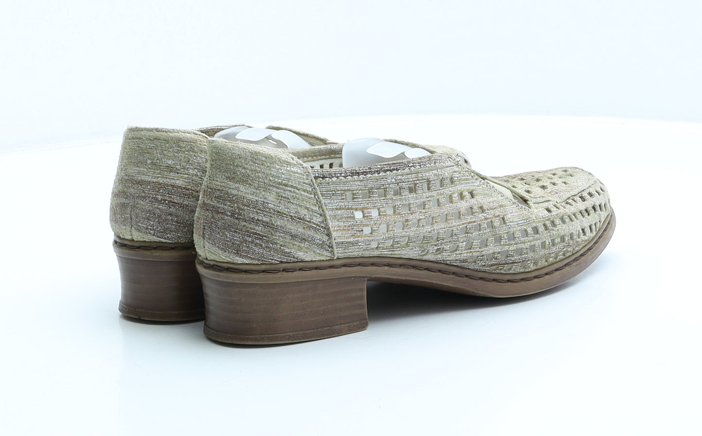 Rieker Womens Beige Leather Loafer Casual UK 7