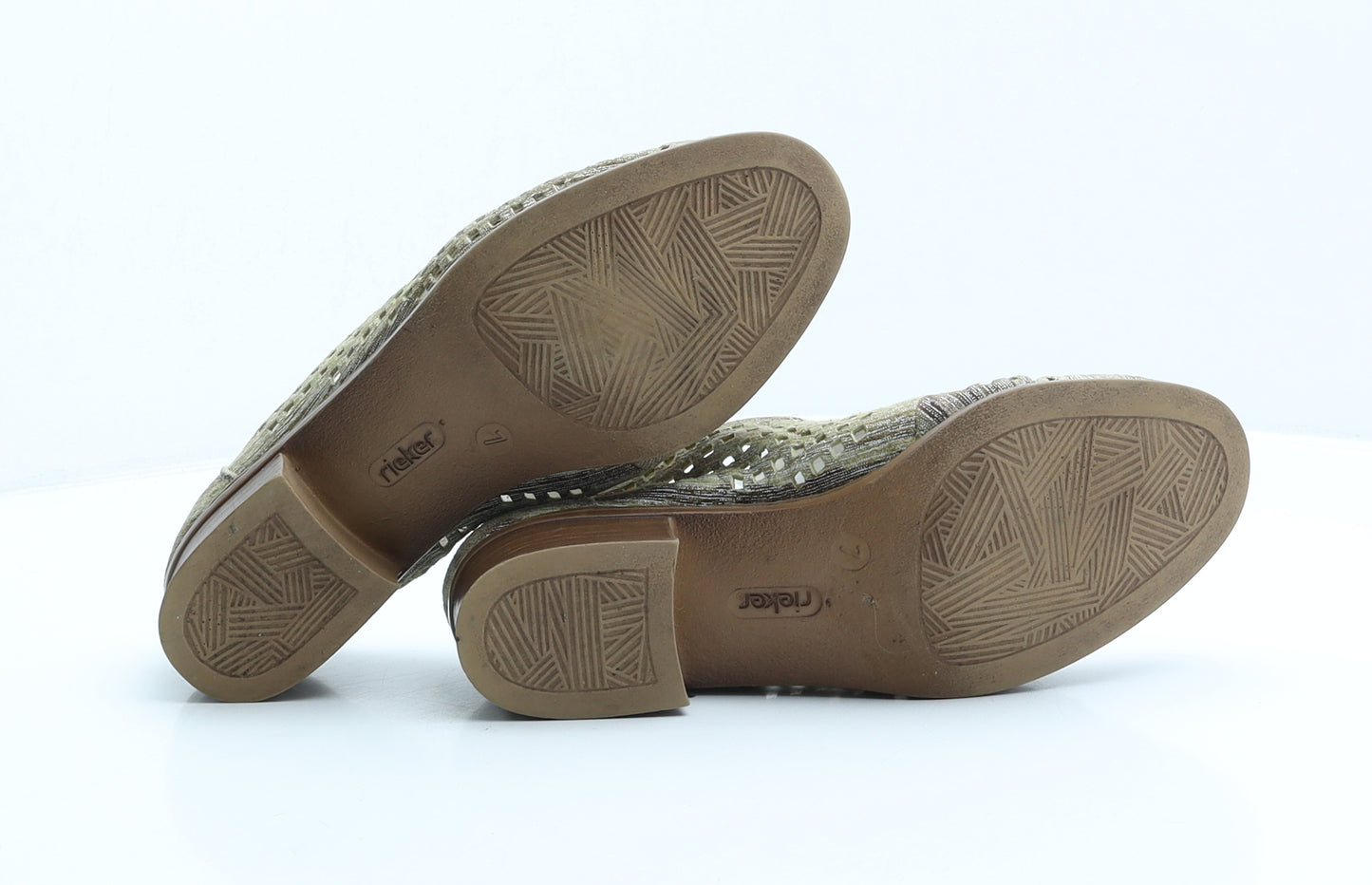 Rieker Womens Beige Leather Loafer Casual UK 7