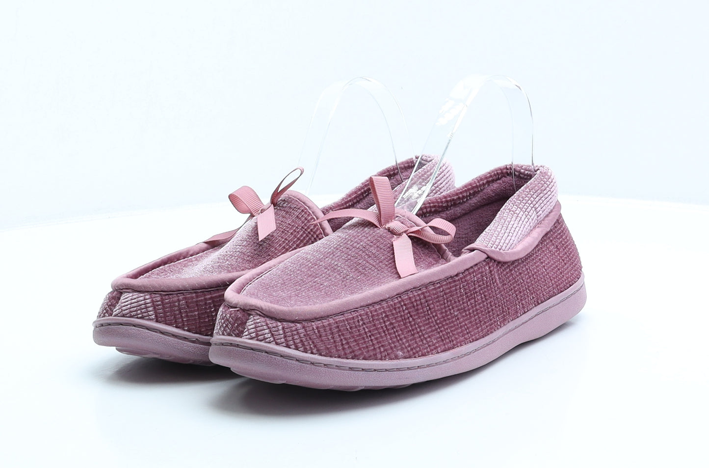 Preworn Womens Pink Synthetic Loafer Slipper UK