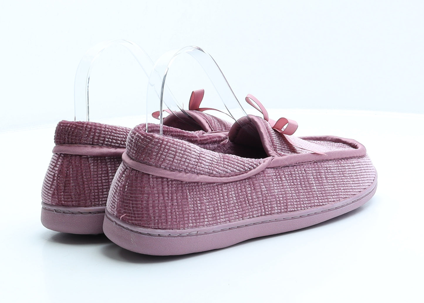 Preworn Womens Pink Synthetic Loafer Slipper UK