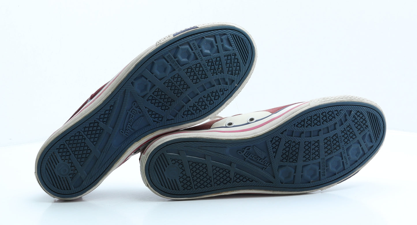 Superdry Mens Red Cotton Blend Trainer UK 10