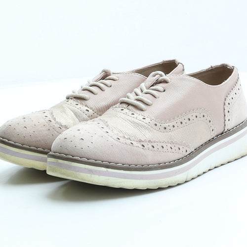 Primark Womens Pink Synthetic Flat UK 4 37 US 6