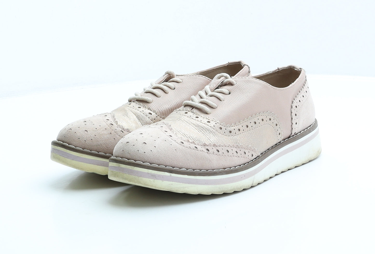 Primark Womens Pink Synthetic Flat UK 4 37 US 6