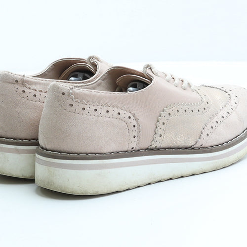 Primark Womens Pink Synthetic Flat UK 4 37 US 6