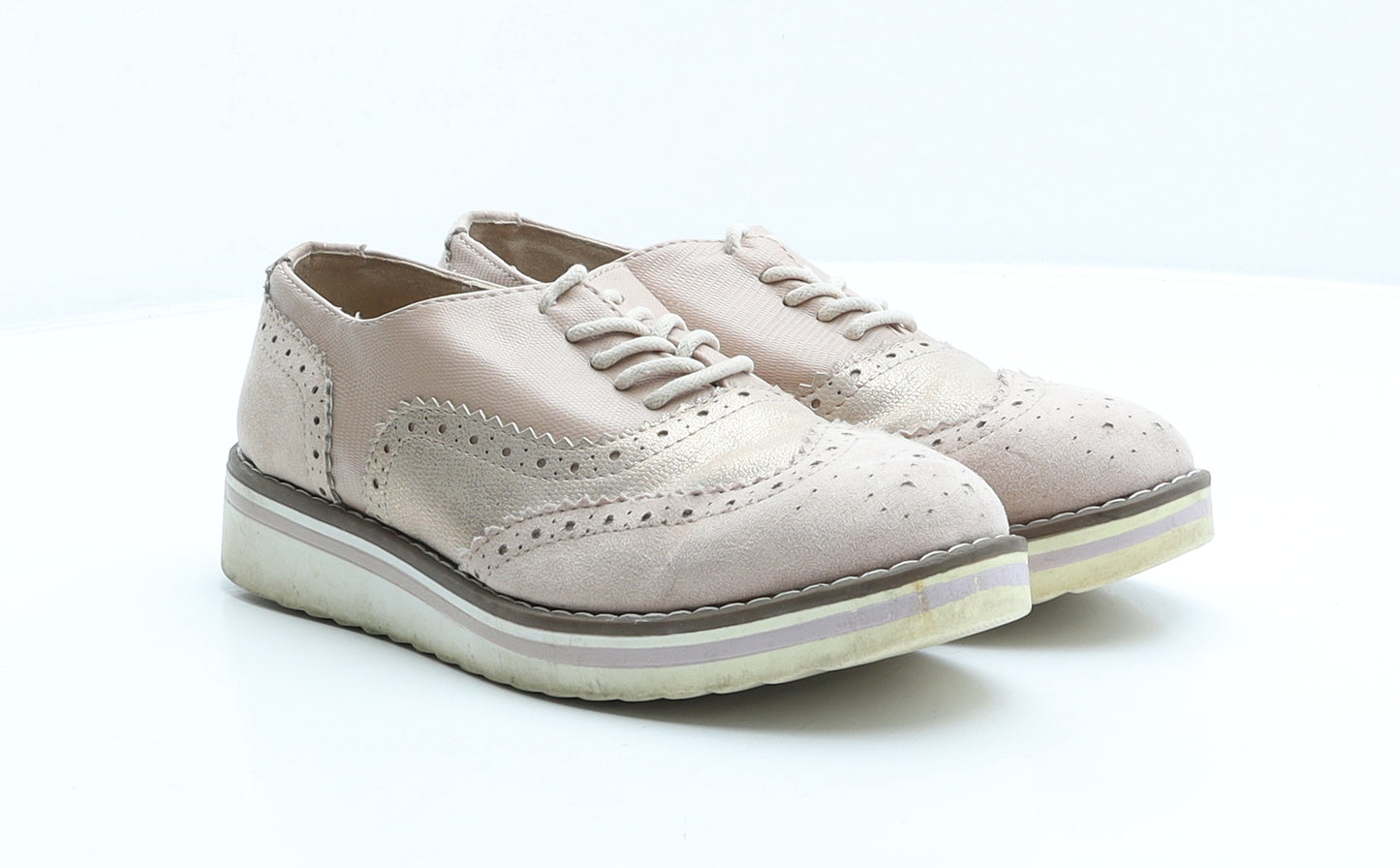 Primark Womens Pink Synthetic Flat UK 4 37 US 6