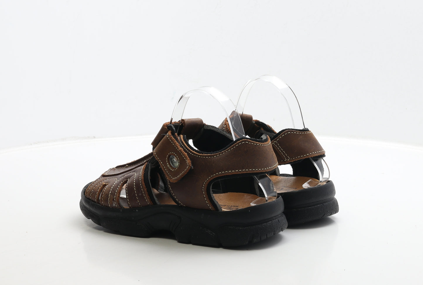Morxiva Womens Brown Leather Fisherman Sandal UK 7