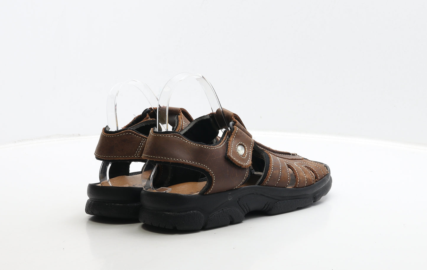 Morxiva Womens Brown Leather Fisherman Sandal UK 7