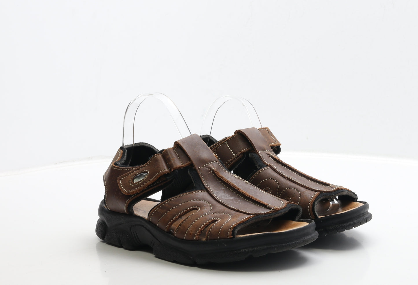 Morxiva Womens Brown Leather Fisherman Sandal UK 7