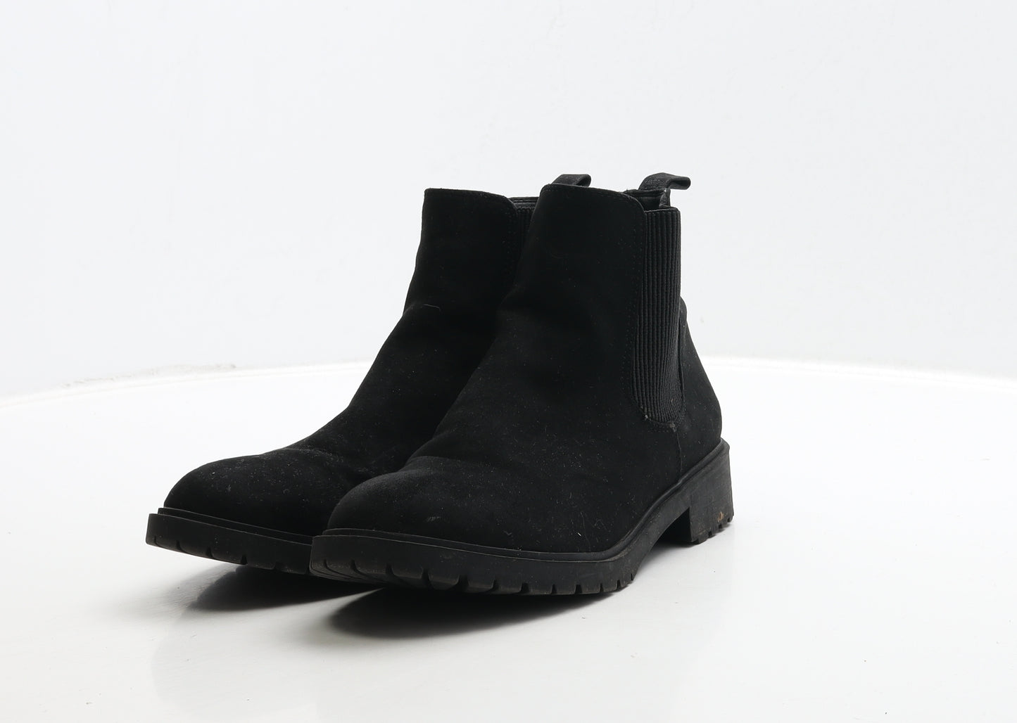 New Look Girls Black Suede Chelsea Boot UK 5 37