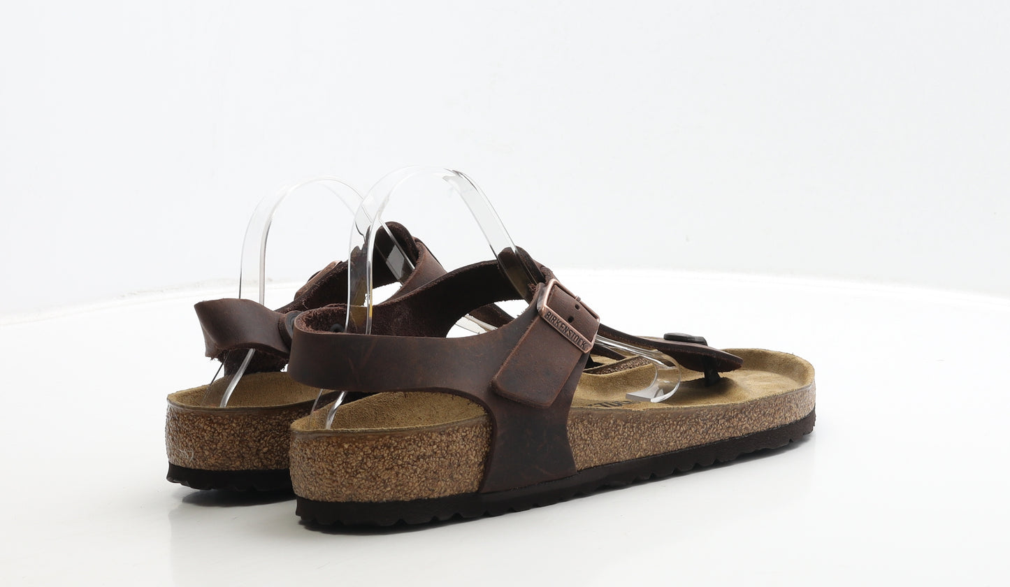 Birkenstock Mens Brown Leather Thong Sandal UK 11 45