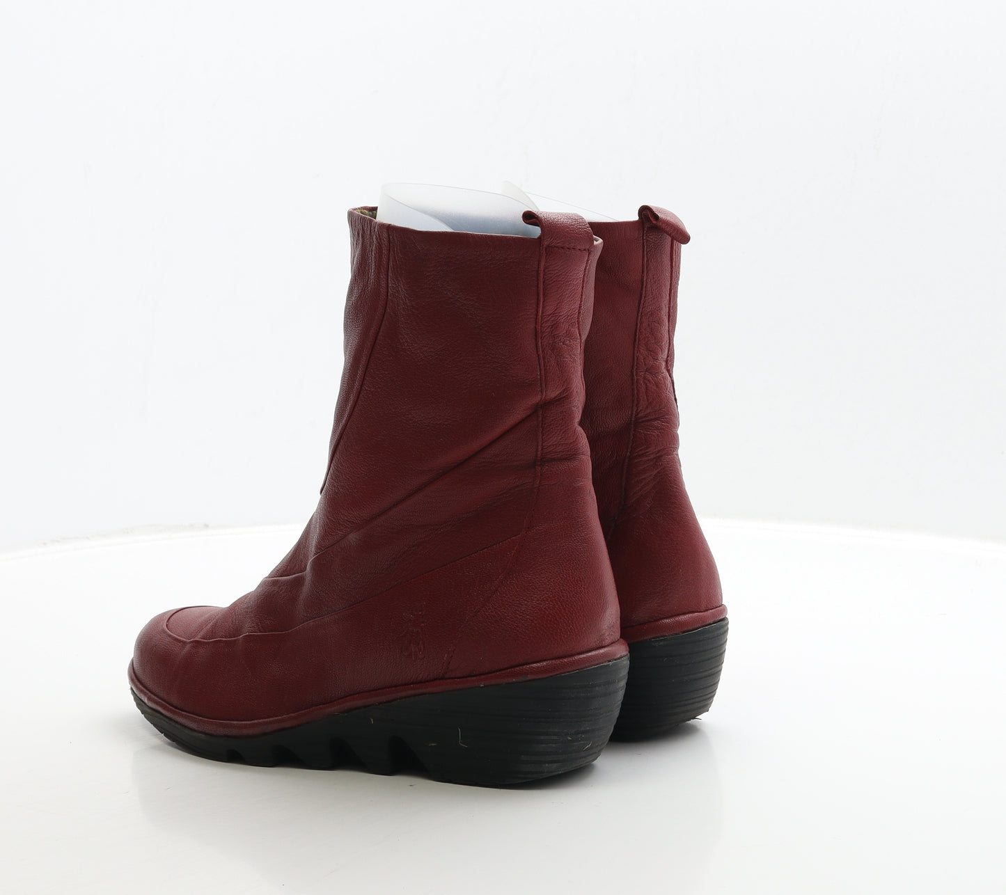 FLY London Womens Red Leather Bootie Boot UK 6 39