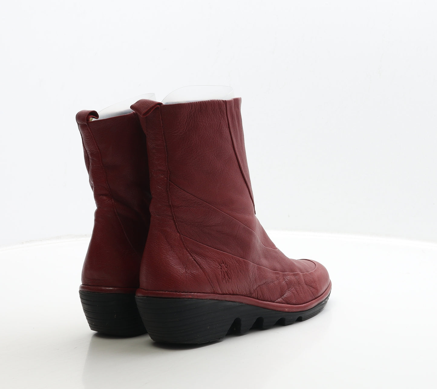 FLY London Womens Red Leather Bootie Boot UK 6 39