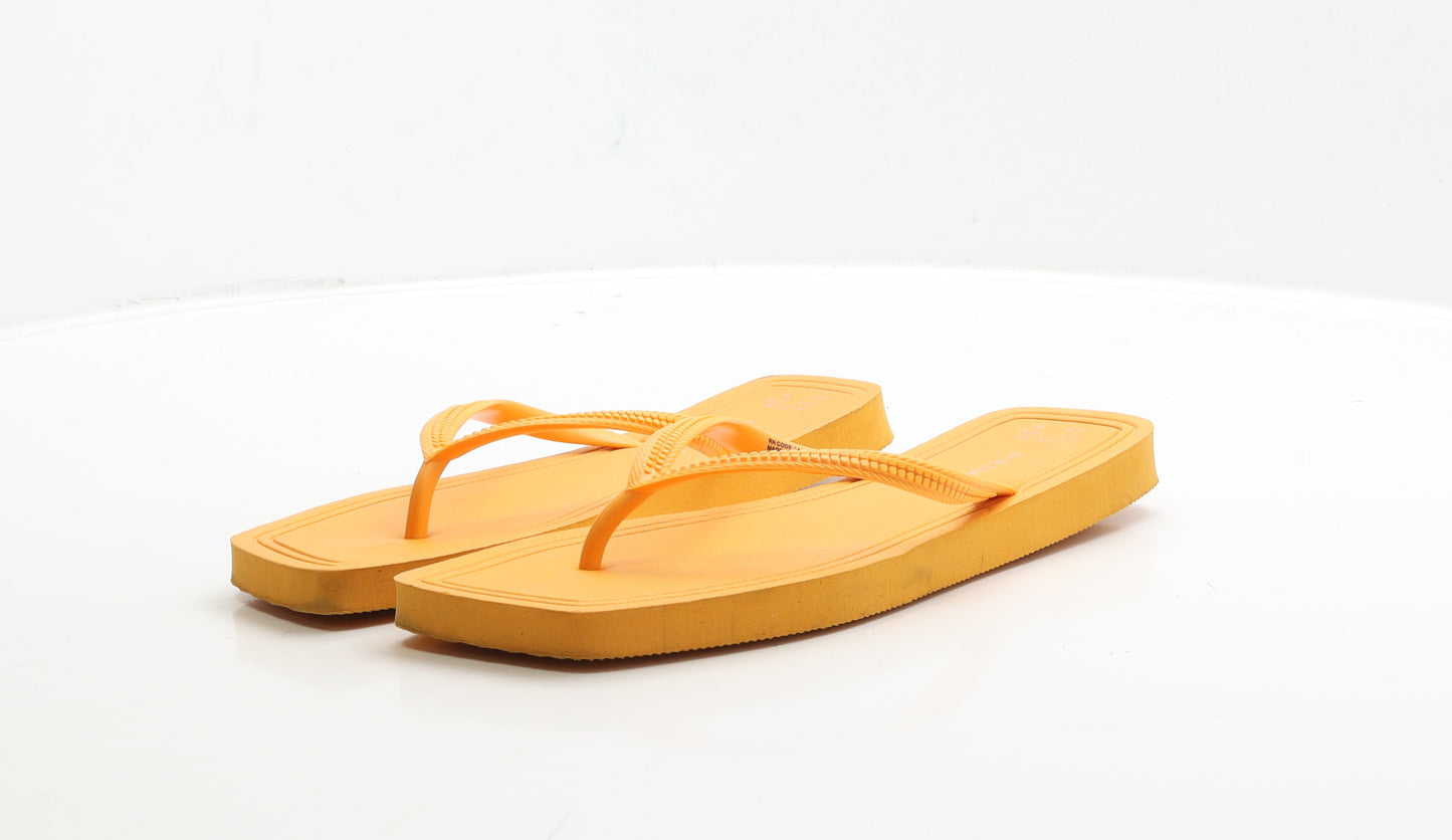 Primark Womens Orange Rubber Thong Sandal UK 5 38