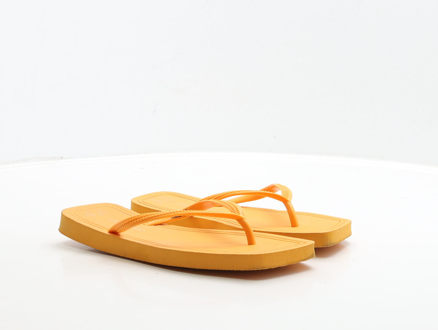 Primark Womens Orange Rubber Thong Sandal UK 5 38