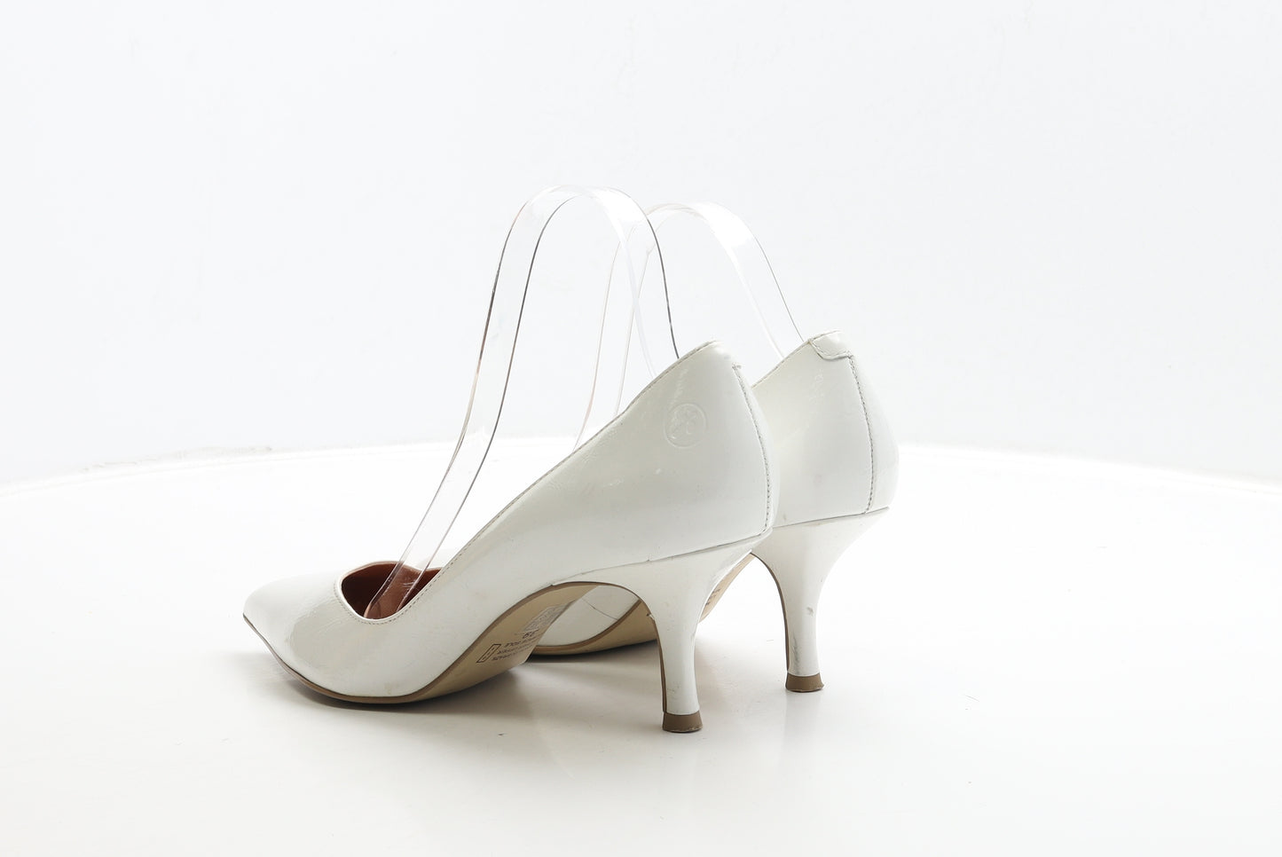 Bronx Womens White Patent Leather Court Heel UK 6 39