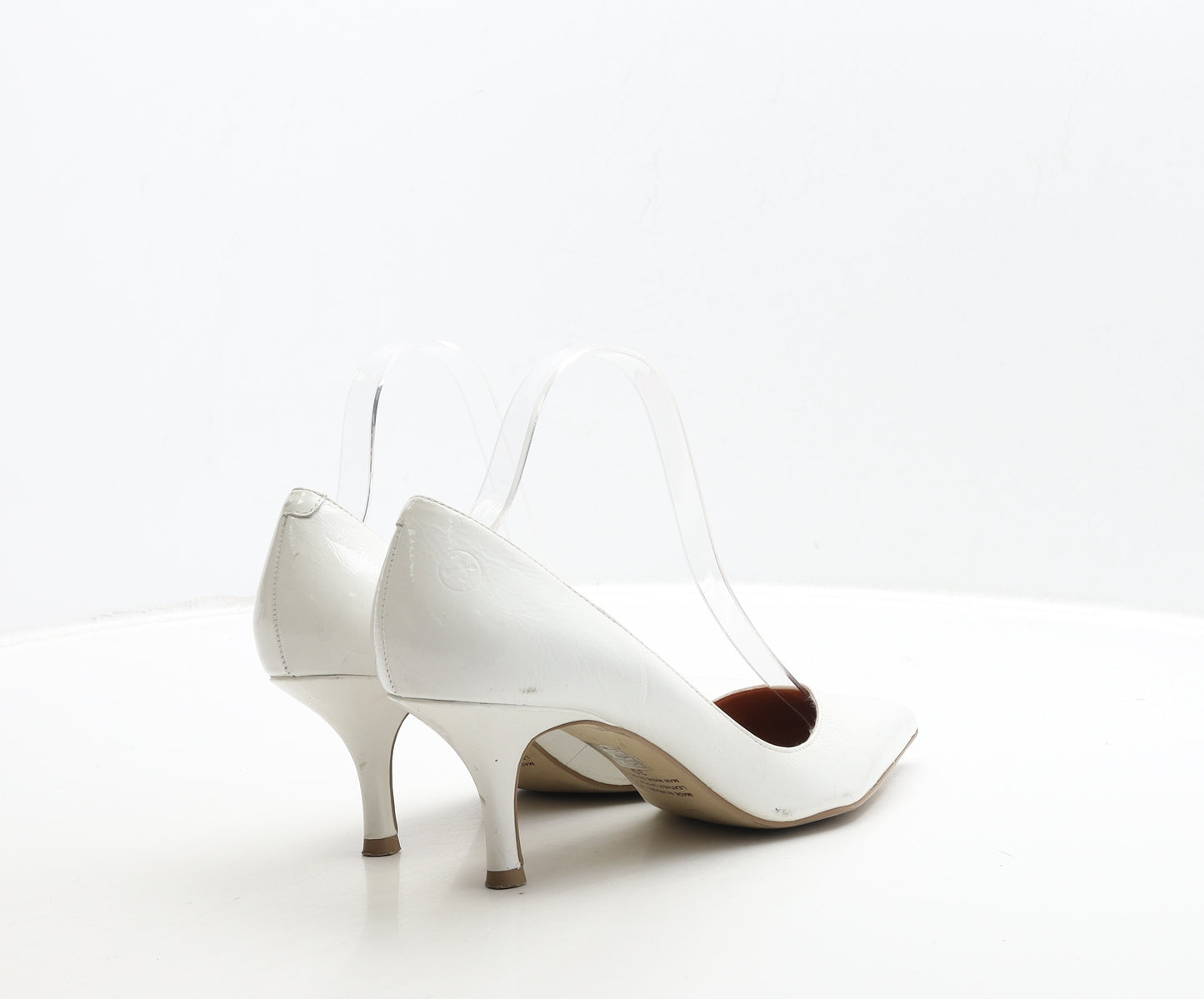 Bronx Womens White Patent Leather Court Heel UK 6 39
