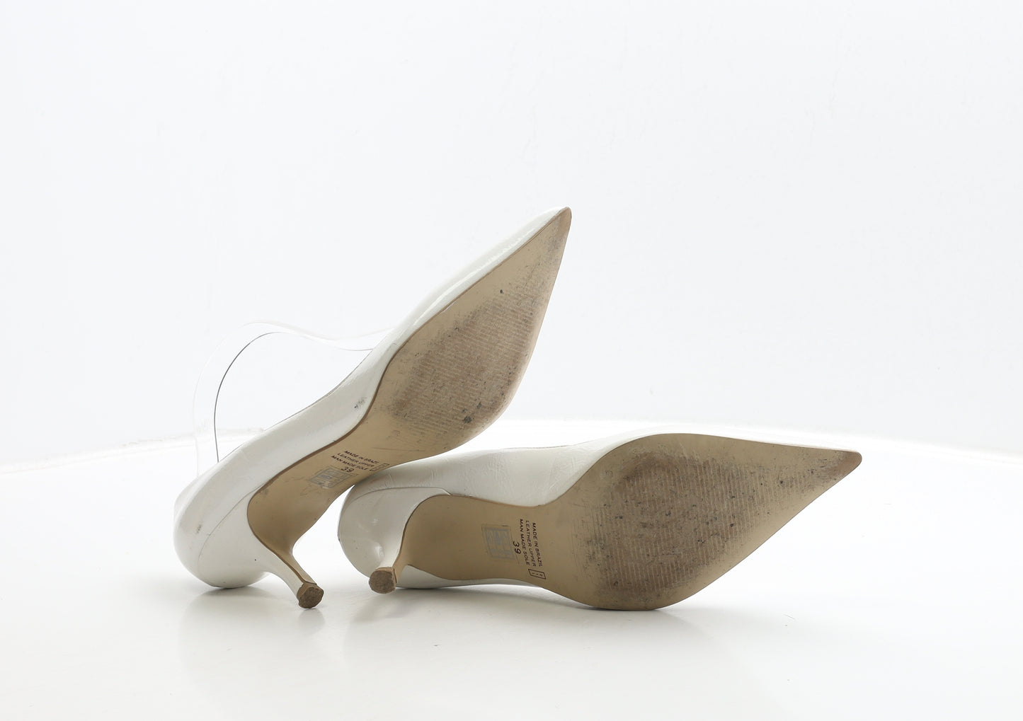 Bronx Womens White Patent Leather Court Heel UK 6 39