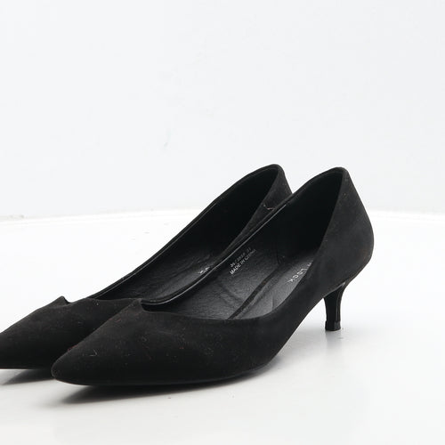 New Look Womens Black Suede Court Heel UK 4 37