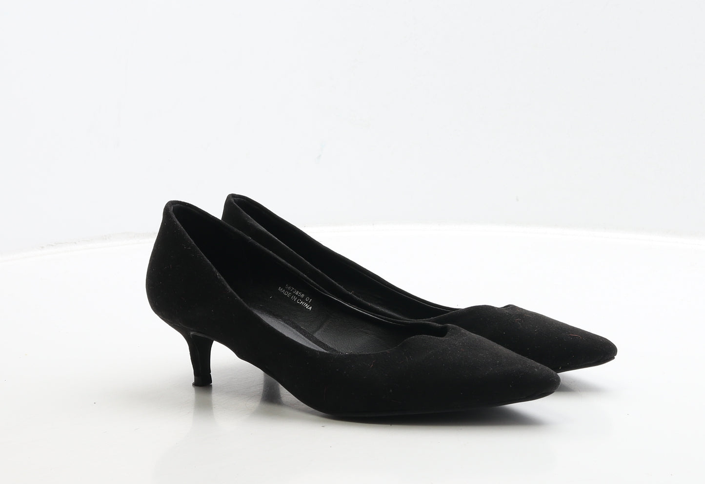 New Look Womens Black Suede Court Heel UK 4 37