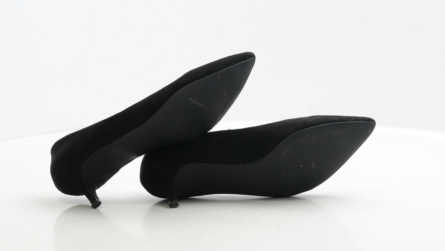New Look Womens Black Suede Court Heel UK 4 37
