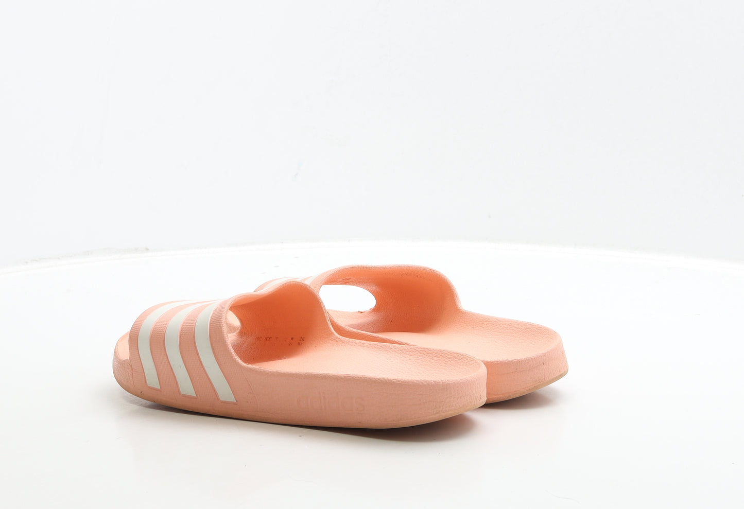 adidas Womens Pink Striped Rubber Slider Sandal UK 8 42