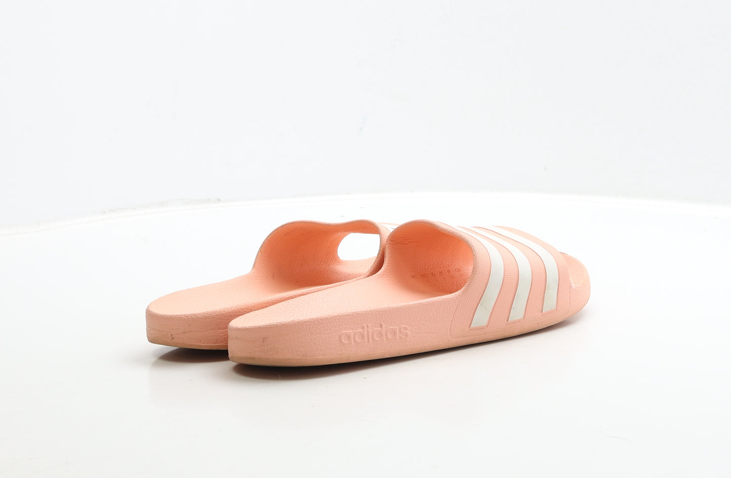 adidas Womens Pink Striped Rubber Slider Sandal UK 8 42