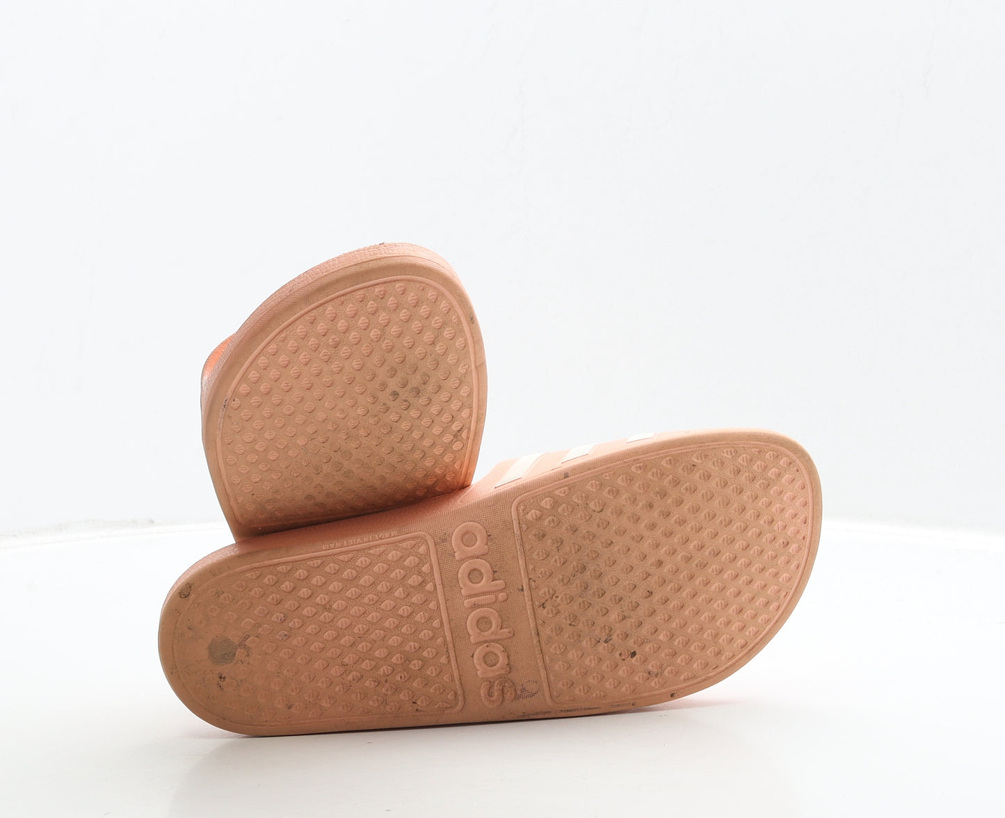adidas Womens Pink Striped Rubber Slider Sandal UK 8 42