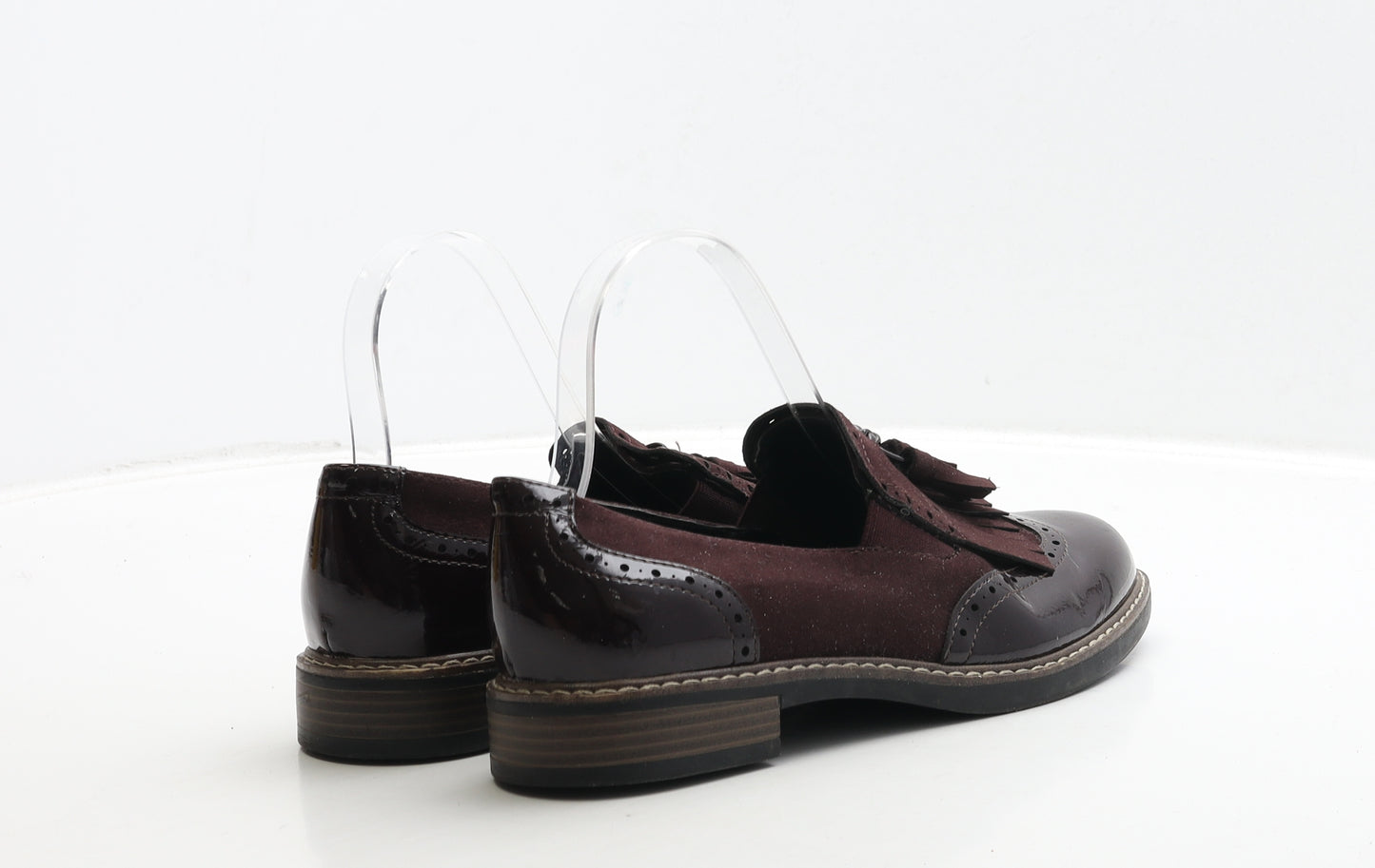 Graceland Womens Red Polyester Loafer Casual UK 6 39 - Brogue Style
