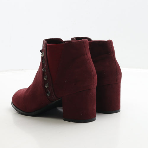 Nio Nio Womens Red Suede Chelsea Boot UK 5 38