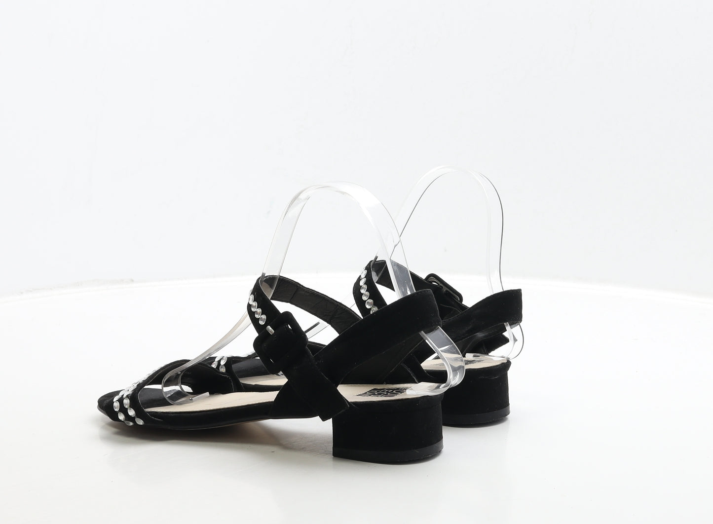 Debenhams Womens Black Suede Strappy Heel UK 6 39