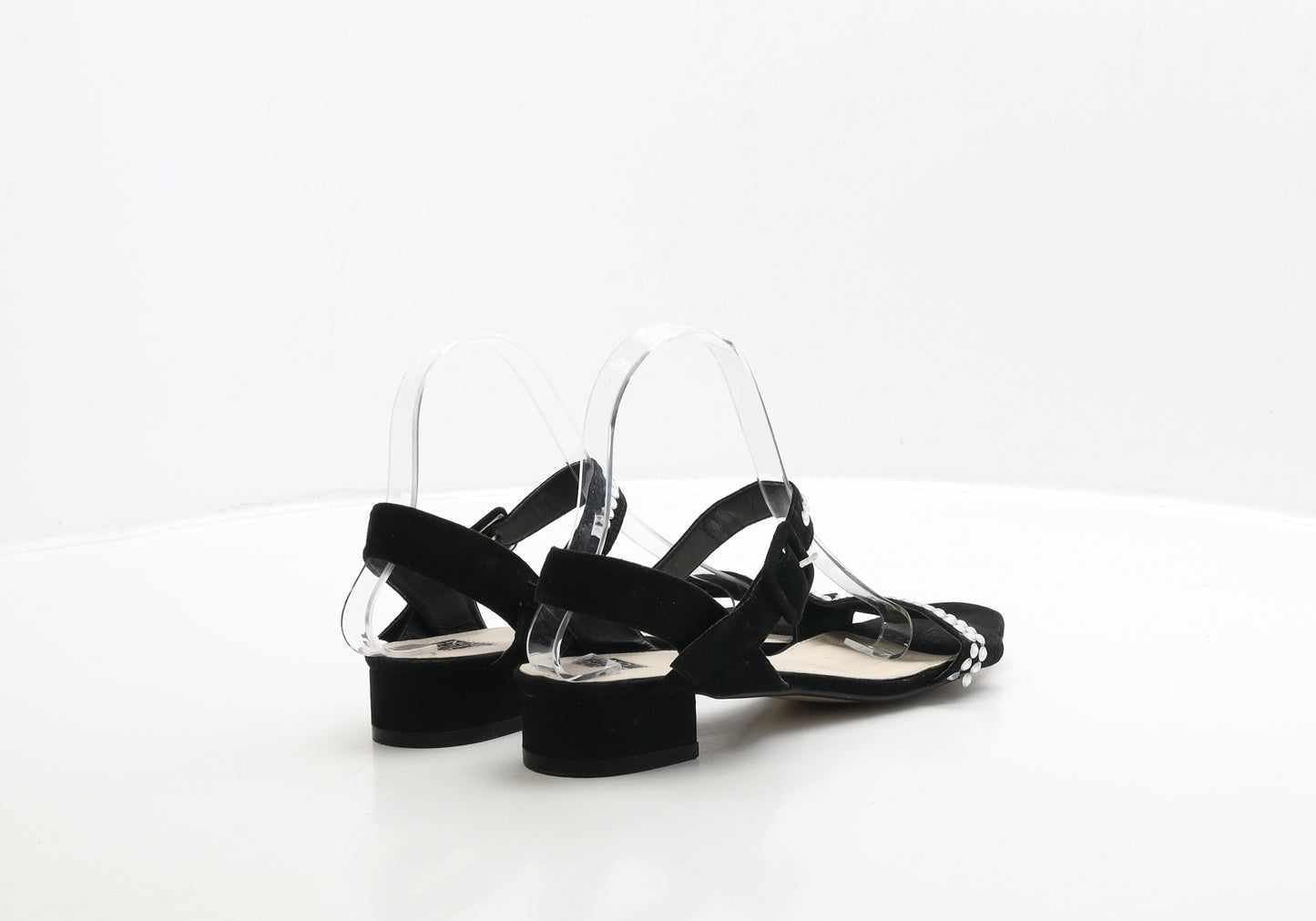 Debenhams Womens Black Suede Strappy Heel UK 6 39