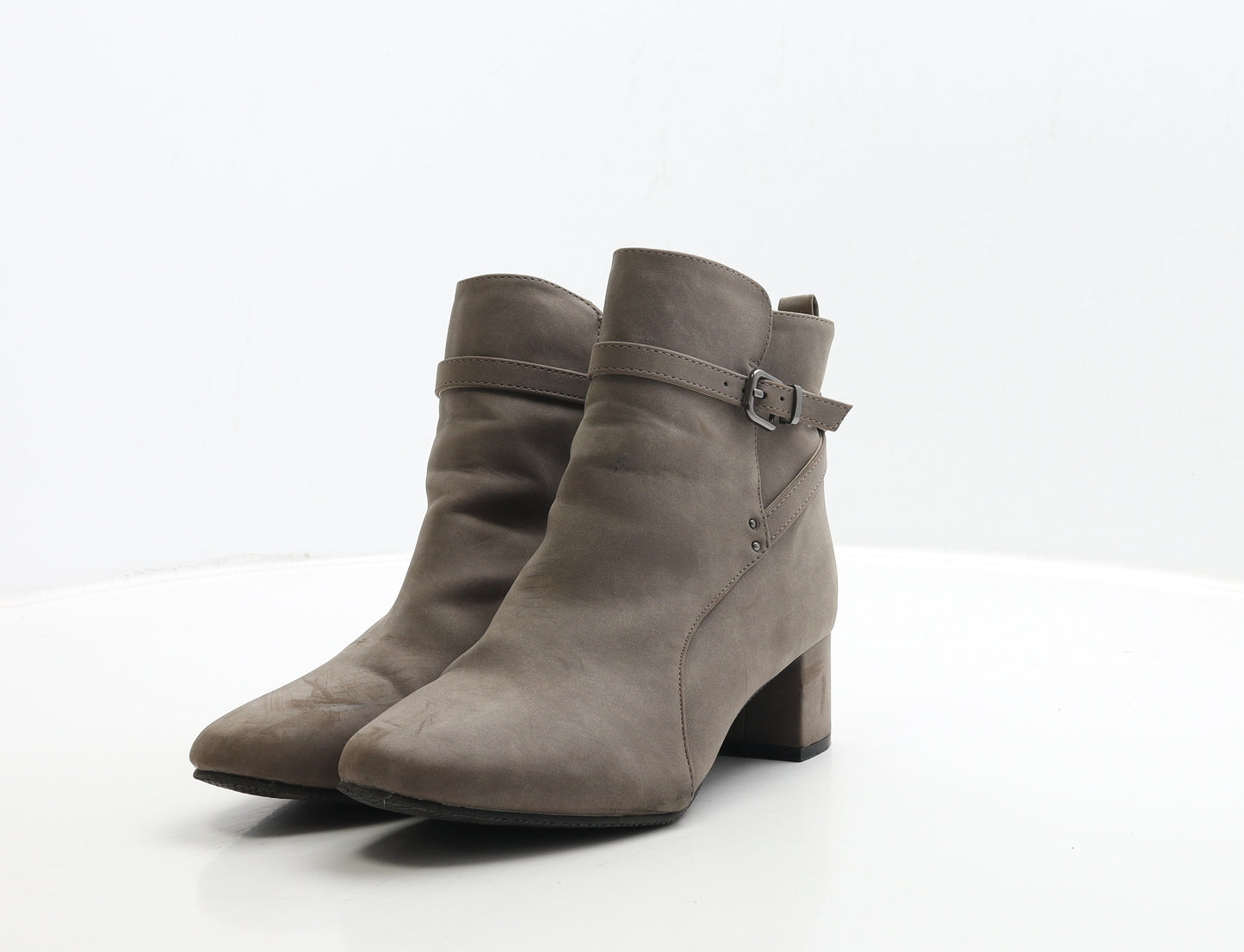 JD Williams Womens Grey Suede Biker Boot UK 5