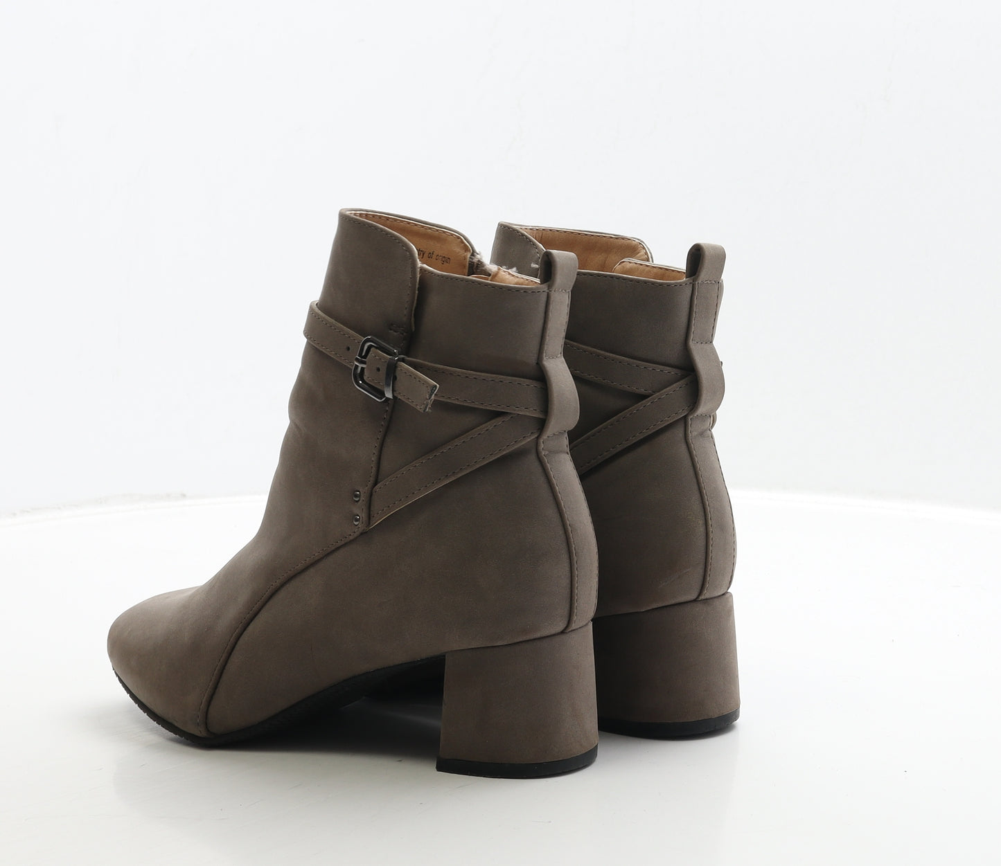 JD Williams Womens Grey Suede Biker Boot UK 5