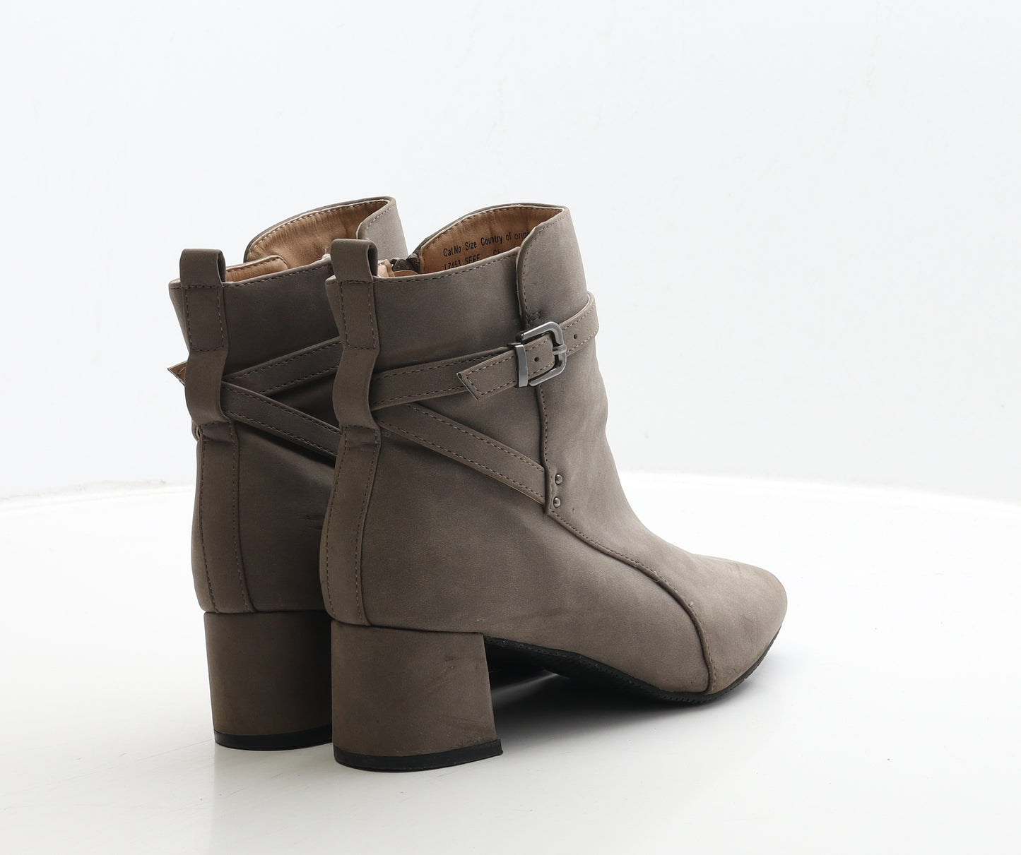 JD Williams Womens Grey Suede Biker Boot UK 5