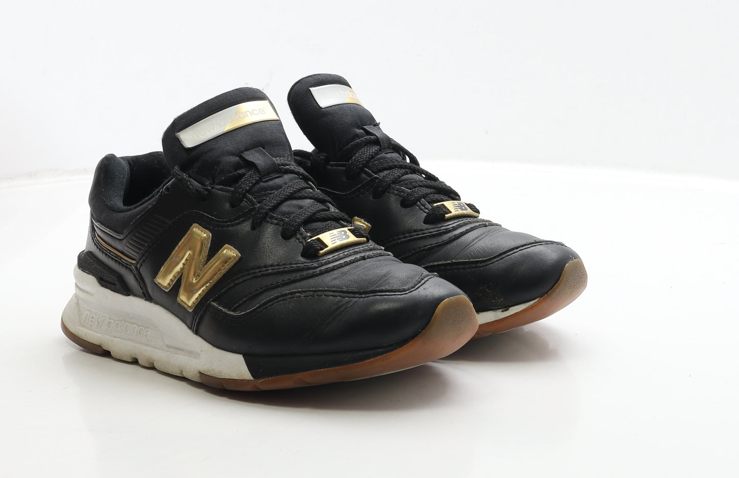 New Balance Womens Black Polyester Trainer UK 4 37