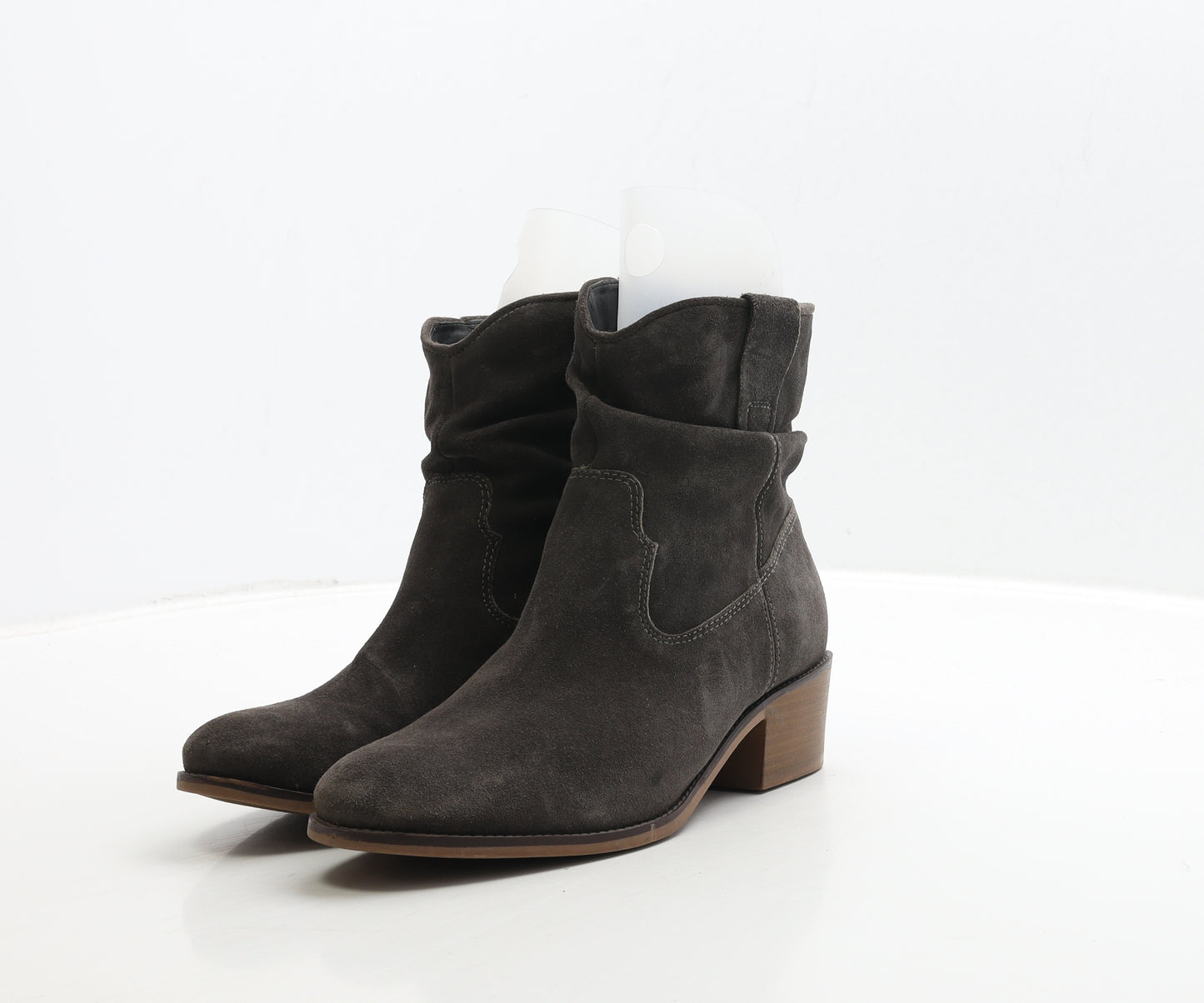 Marks and Spencer Womens Brown Suede Cowboy Boot UK 5