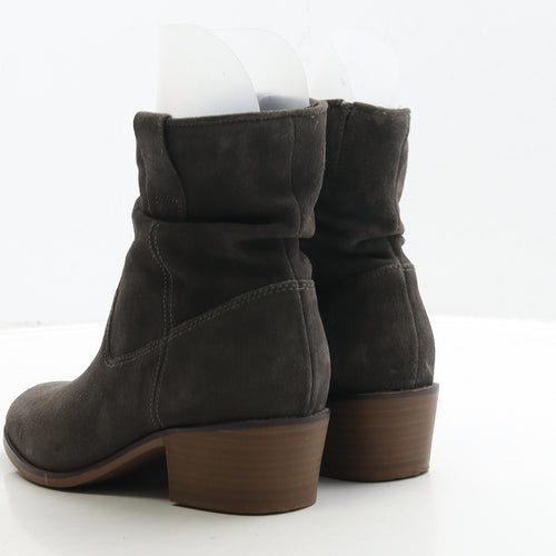 Marks and Spencer Womens Brown Suede Cowboy Boot UK 5