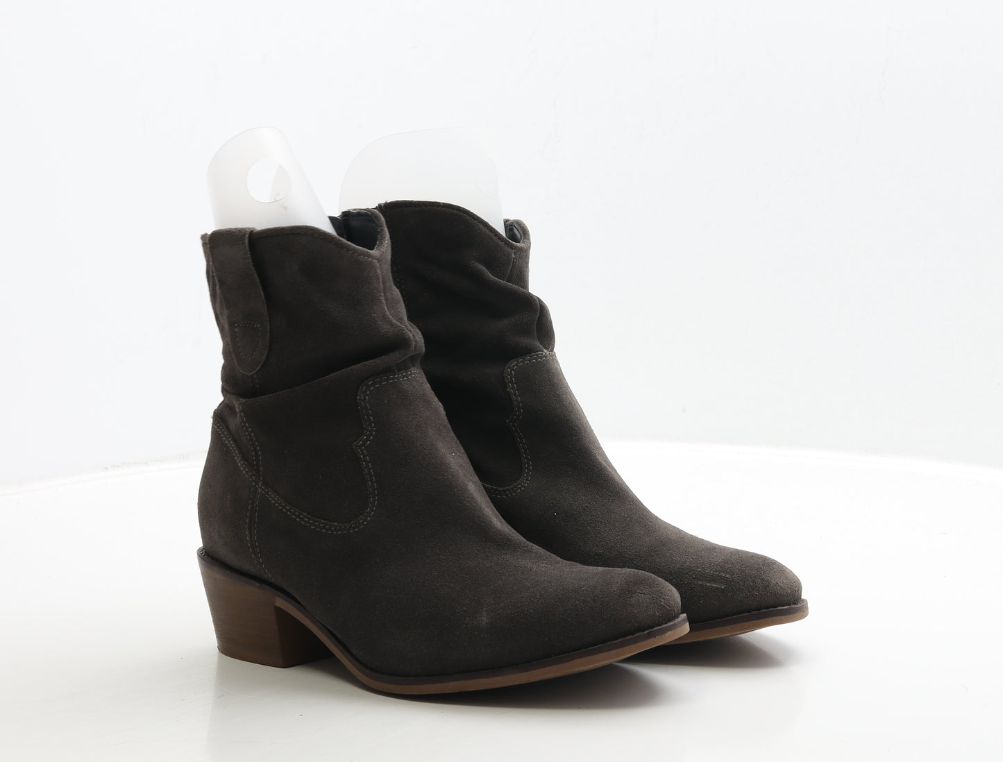 Marks and Spencer Womens Brown Suede Cowboy Boot UK 5